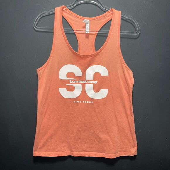 Burn Boot Camp Racerback Location Tank Women’s XL Orange Five Forks SC - Picture 1 of 7